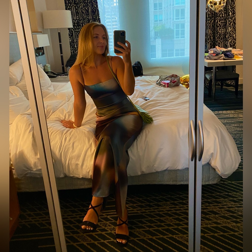 Reformation Frankie Silk Dress